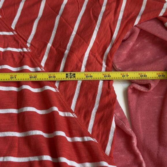 Lot Of 3 Oversized Long Sleeve Tops Size Large Red Pink Splendid Billabong Stem - Picture 6 of 6